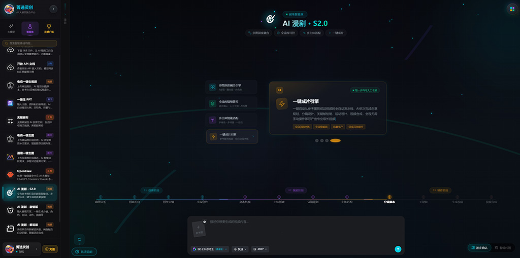 横版素材参考：营销矩阵漫剧风
